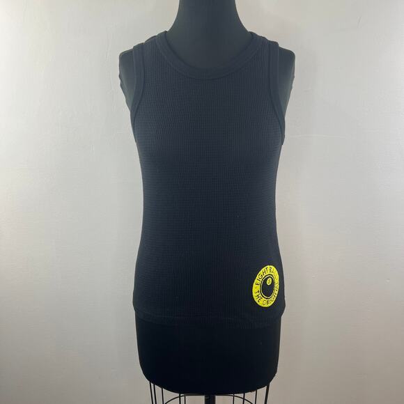 Eight Ball Clothing Black Tank Top Knit Rib Stretch Crew Neck Pullover Classic S - Picture 2 of 8